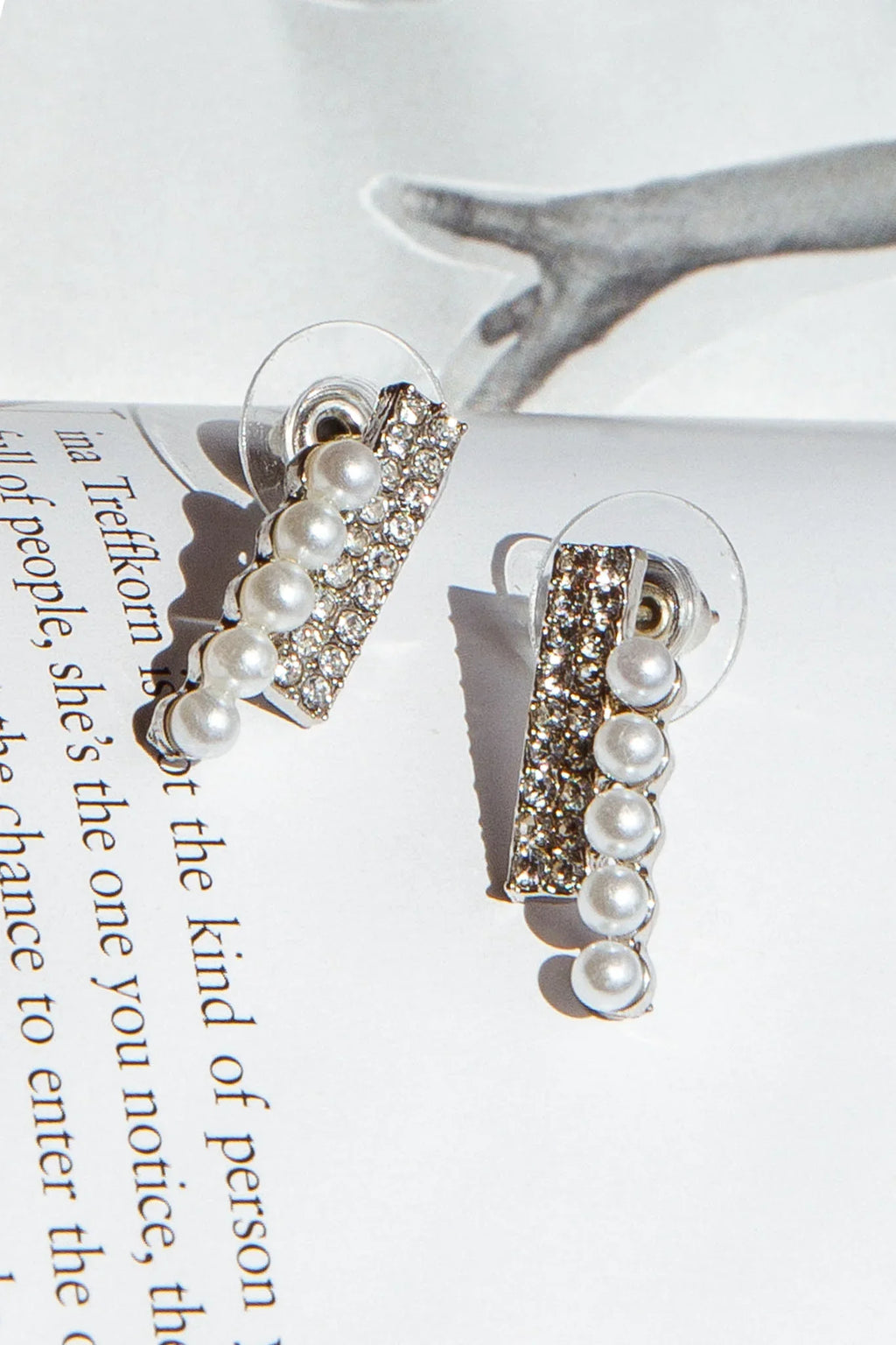 Scorpio Diamante Earrings Silver