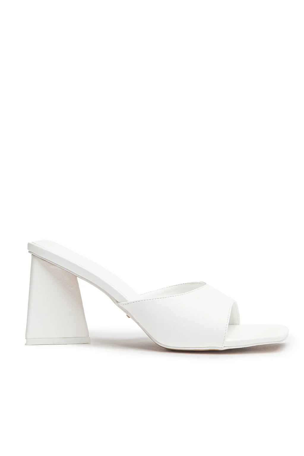 BiLLiNi Gracen Triangle Block Heel White