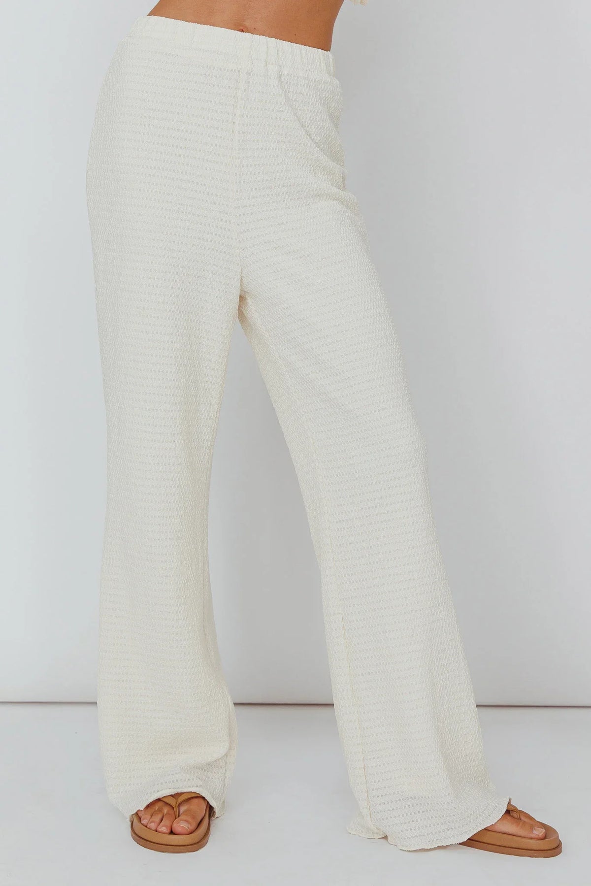 Austin City Textured Pants Cream