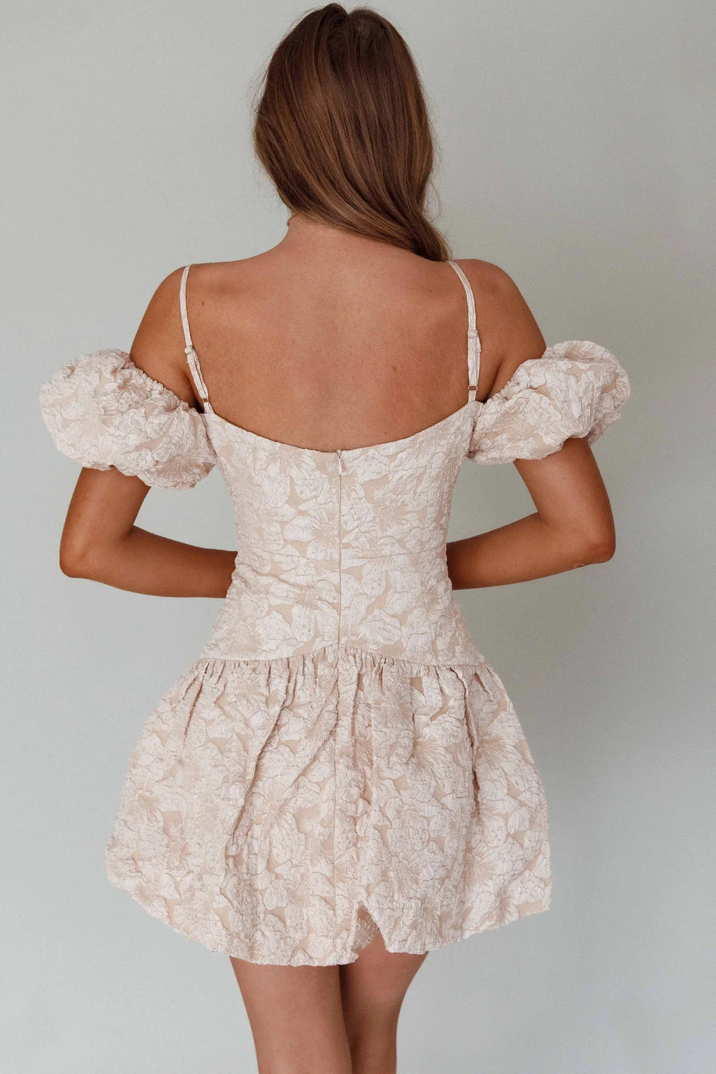 Mon Bebe Drop Waist Mini Dress Sand