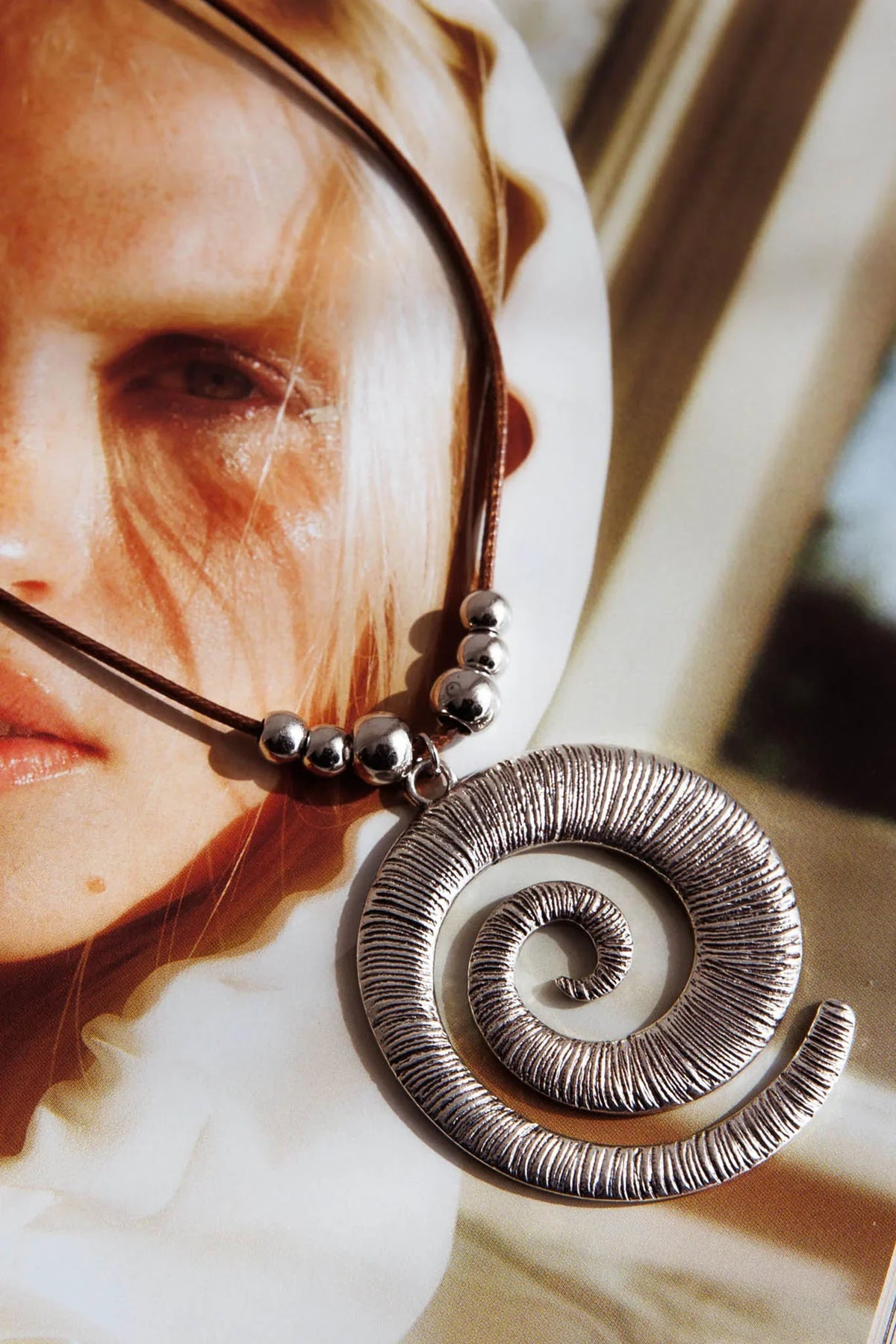 Coolum Swirl Pendant Necklace Silver