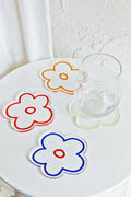 Flower Feeling 4pc Acrylic Coaster Set