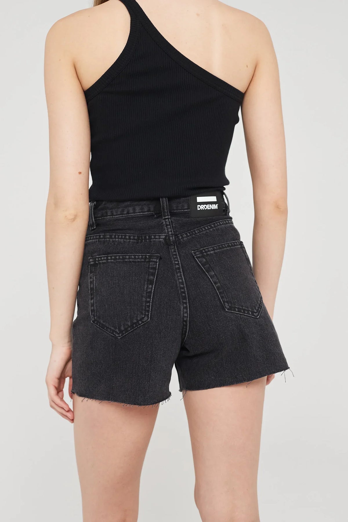 DR DENIM Nora Shorts Black Retro