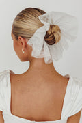 Hoda Lace Scrunchie White