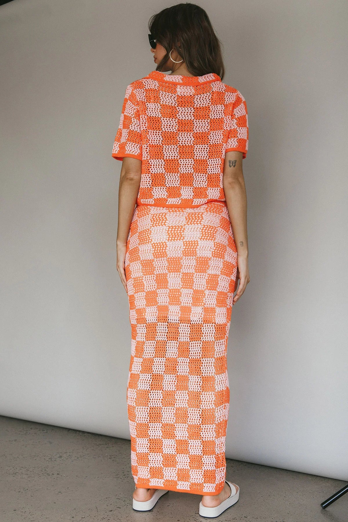 Byron Bay Crochet Maxi Skirt Sunset