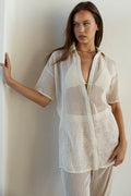 SNDYS Hyams Buttoned Knit Top Sand