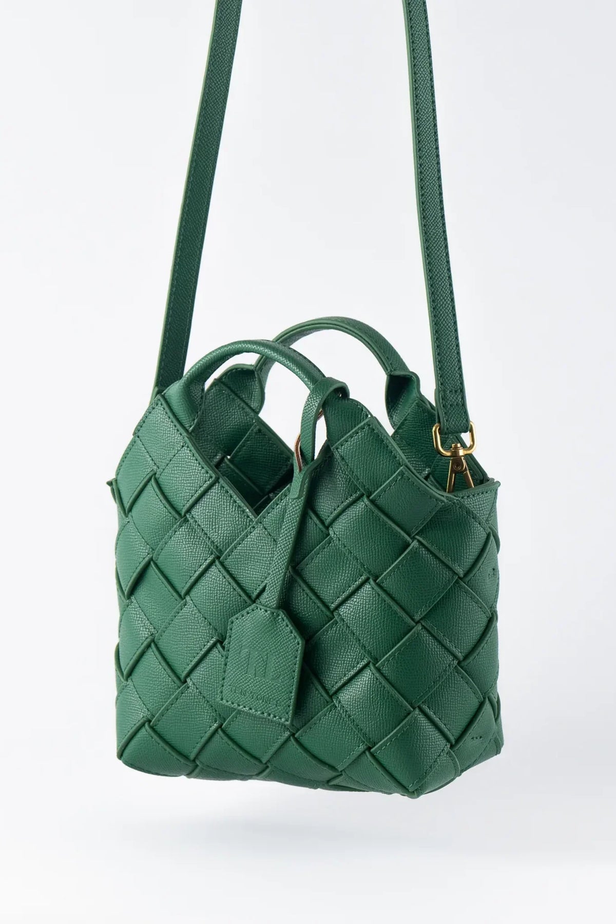 TEN TONES Clementine Woven Mini Tote Green