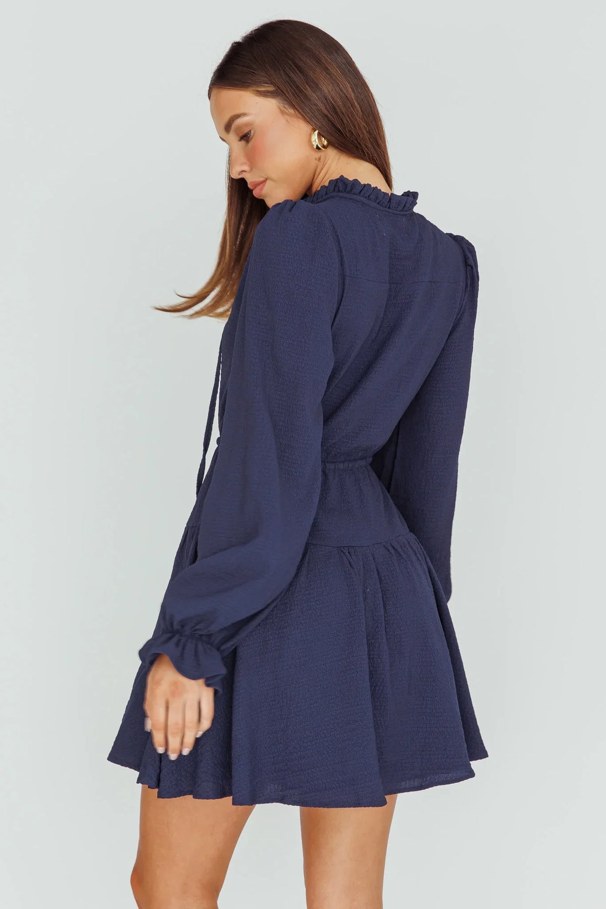 Waverly Long Sleeve Mini Dress Navy