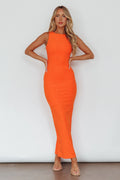 Catalina Island Sleeveless Maxi Dress Orange