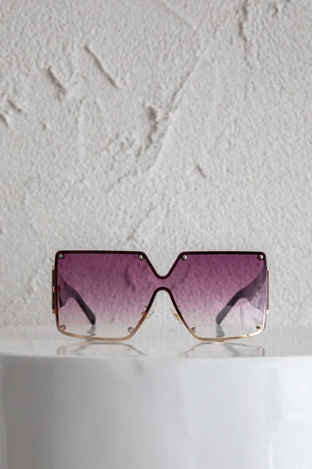 Fiery Square Frame Sunglasses Red