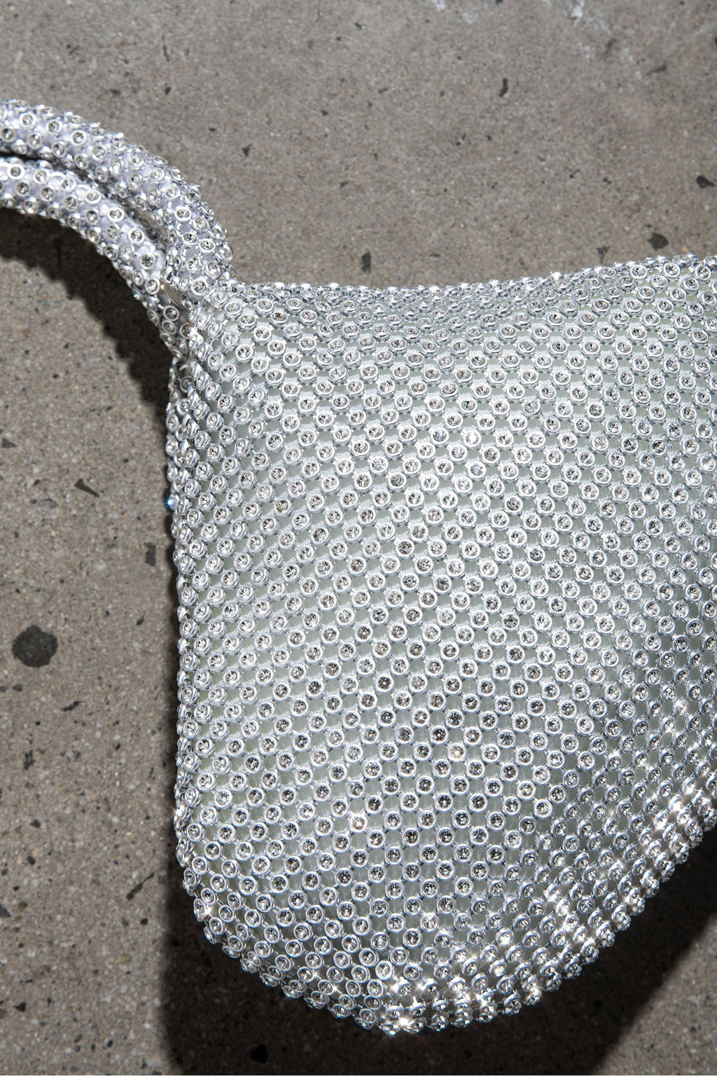 Te Amo Diamante Mesh Mini Bag Silver