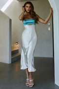 Mariana Cut-Out Bust Midi Dress Turquoise