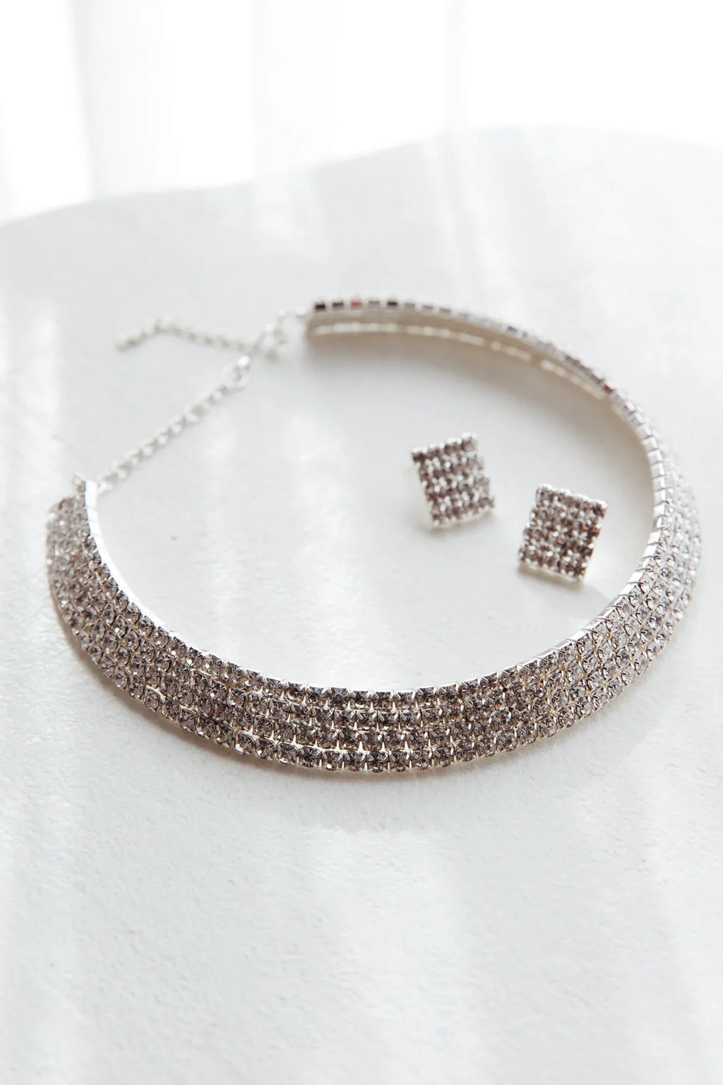 Sade Diamante Jewellery Set Silver