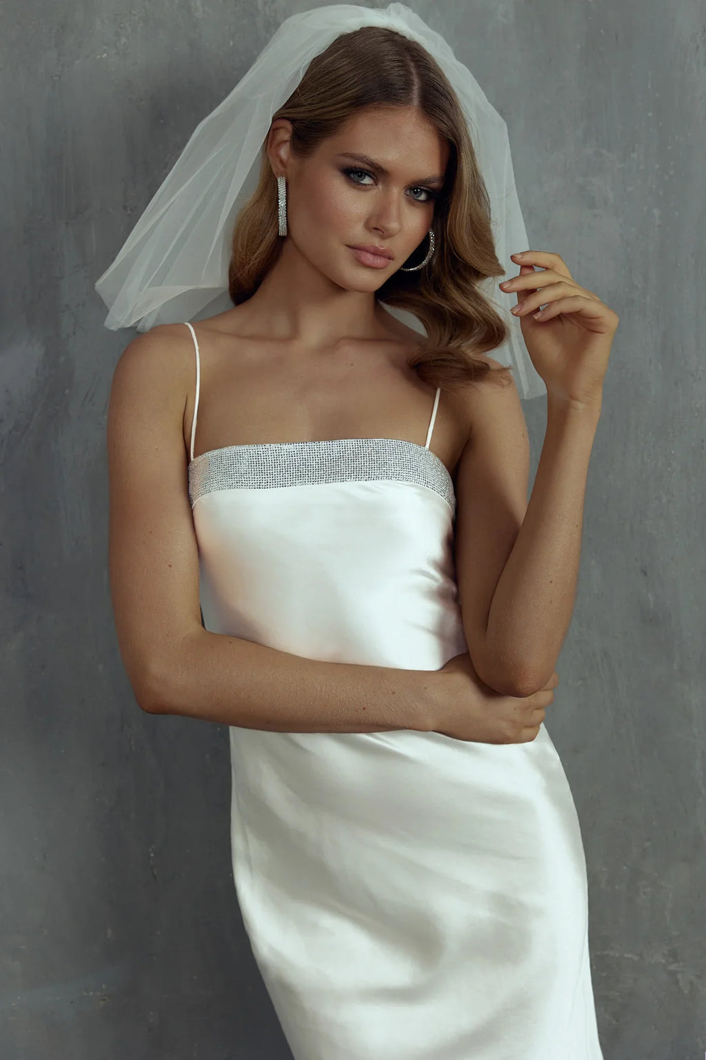 Making Headlines Diamante Neckline Maxi Dress White