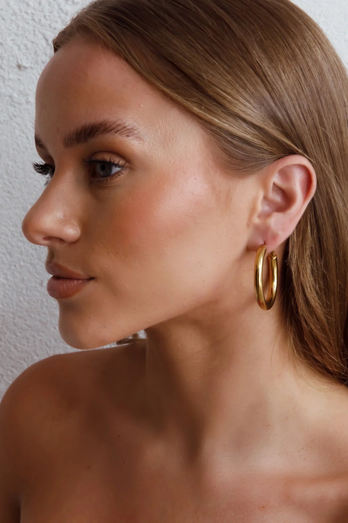 Medusa Hoop Earrings Gold