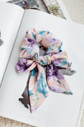 Bow Scrunchie Floral Blush