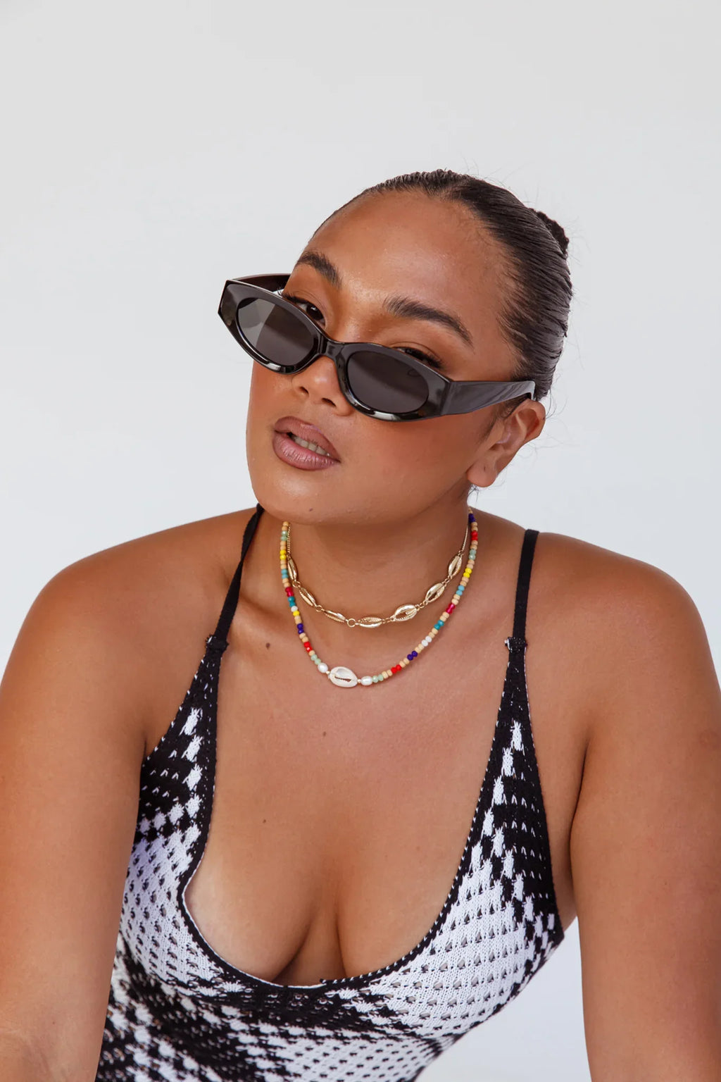 Janis Cat-eye Acetate Sunglasses Black