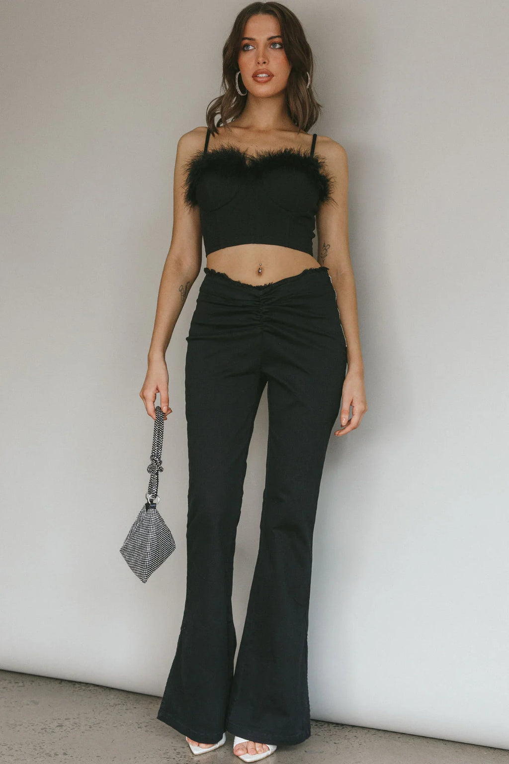 Mahla Flared Pants Black
