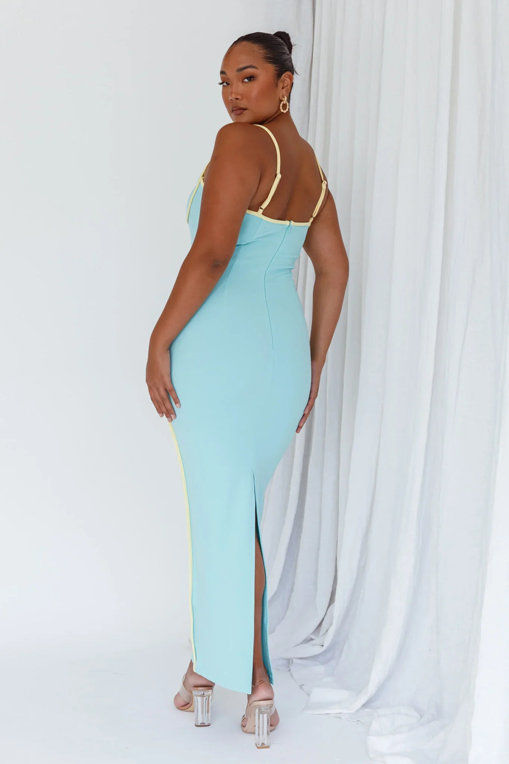 Sunny Coast Piping Trim Maxi Dress Peppermint
