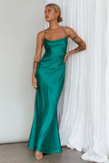 Palma Low Back Strappy Maxi Dress Emerald