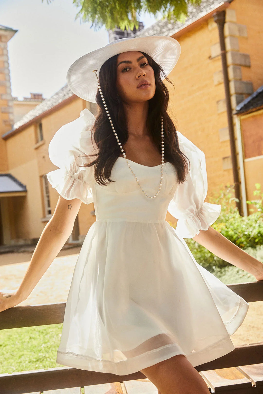 I've Got Sunshine Puff Sleeve Mini Dress White