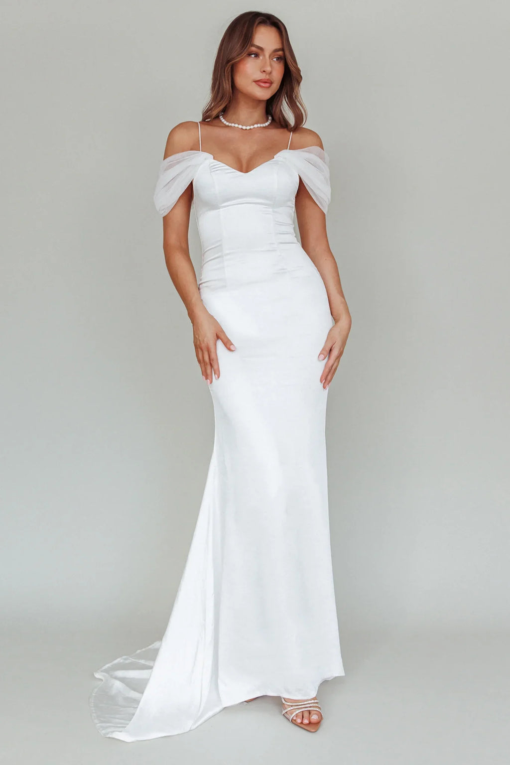Keila Off-Shoulder Maxi Dress White