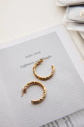 Rachmaninov Open Hoop Earrings Gold