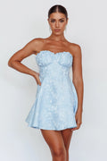 Savanna Corset Bodice Mini Dress Blue