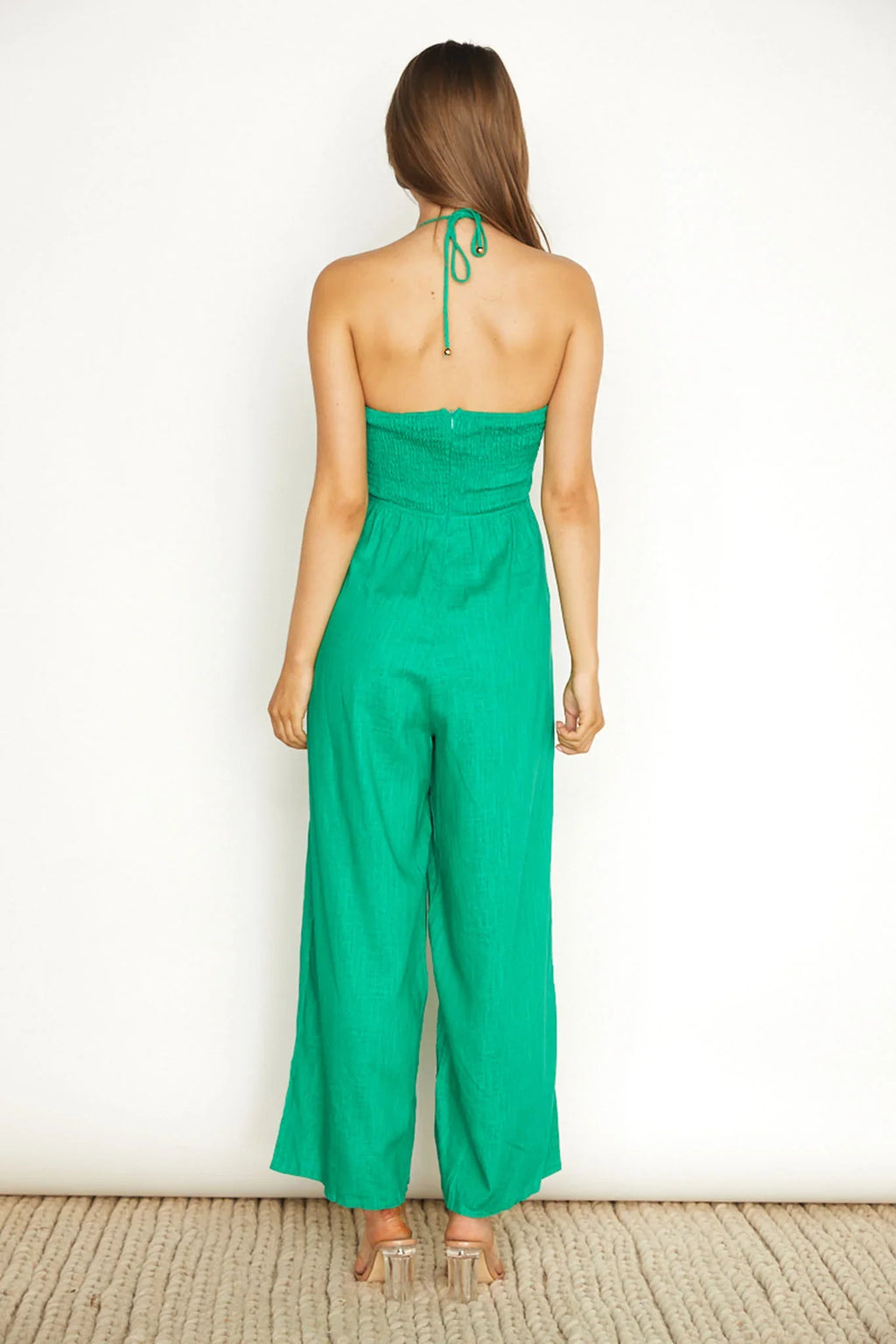 Maravilhosa Keyhole Halter Jumpsuit Green