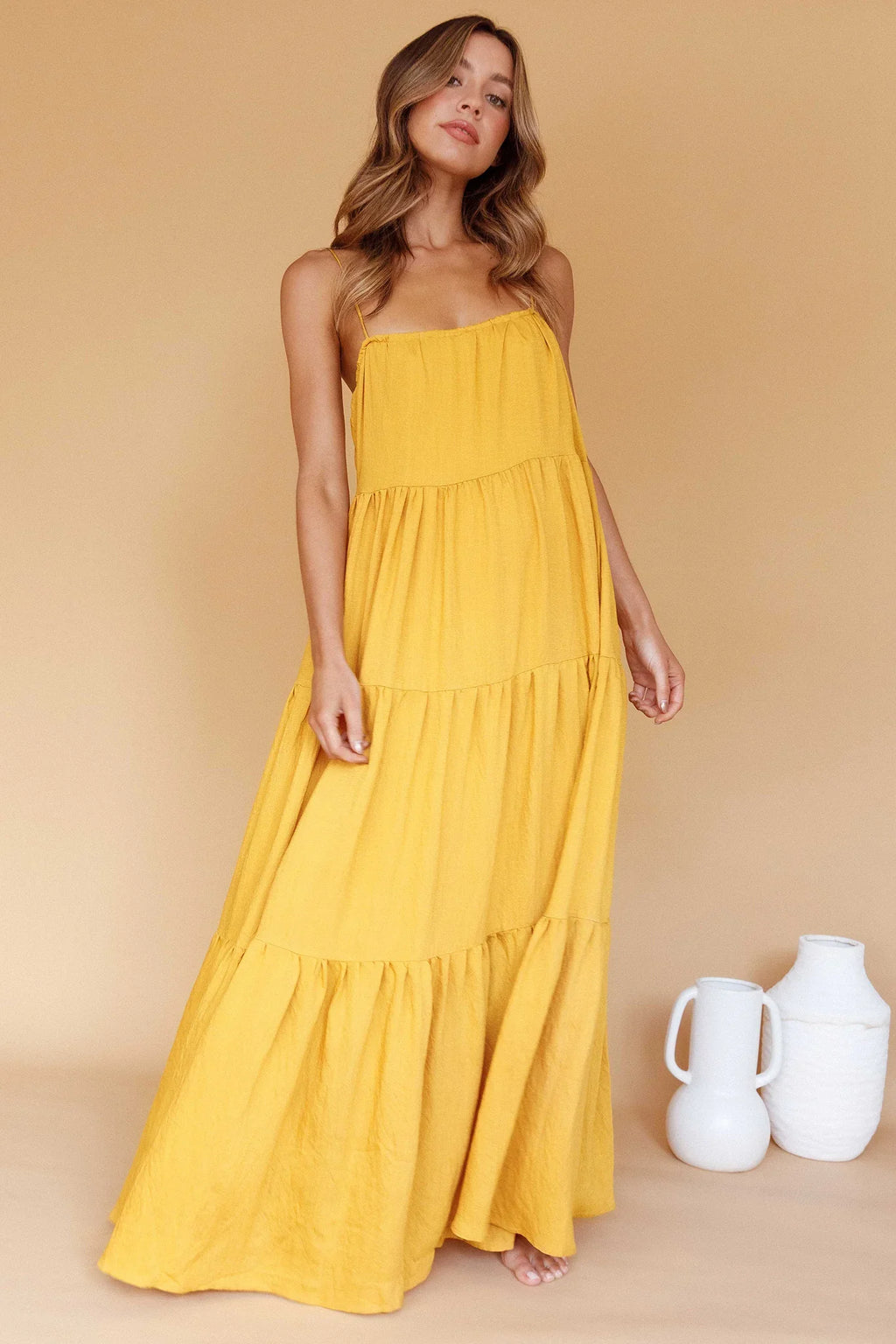 Bora Bora Tied Back Maxi Dress Tangerine