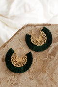 Bali Gold Filigree Fringing Earrings Forest