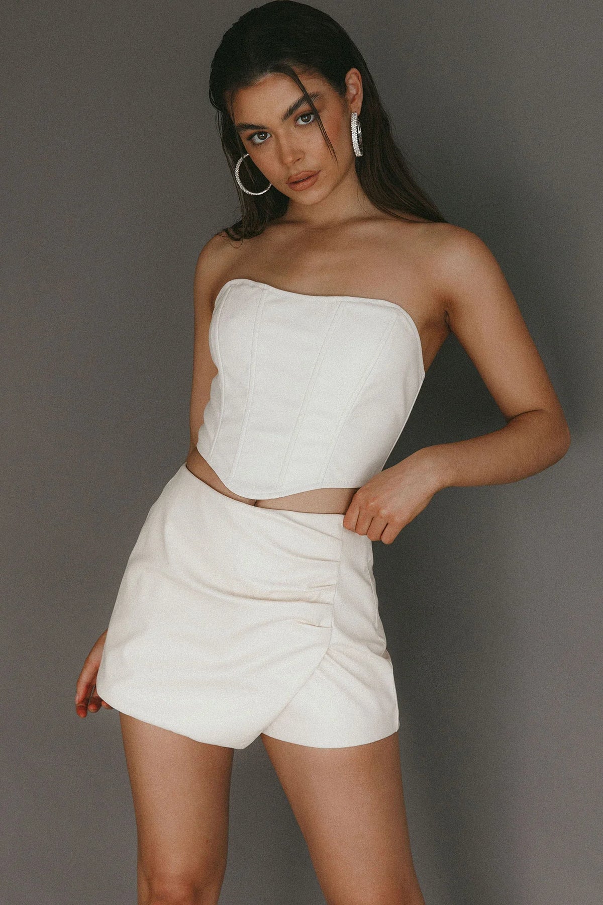 Audra Wrap Look Skorts Ivory