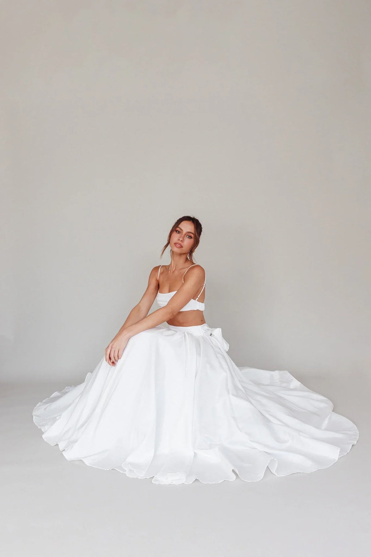 Love Songs Tied Back Maxi Skirt White