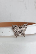 Mariah Butterfly Belt White