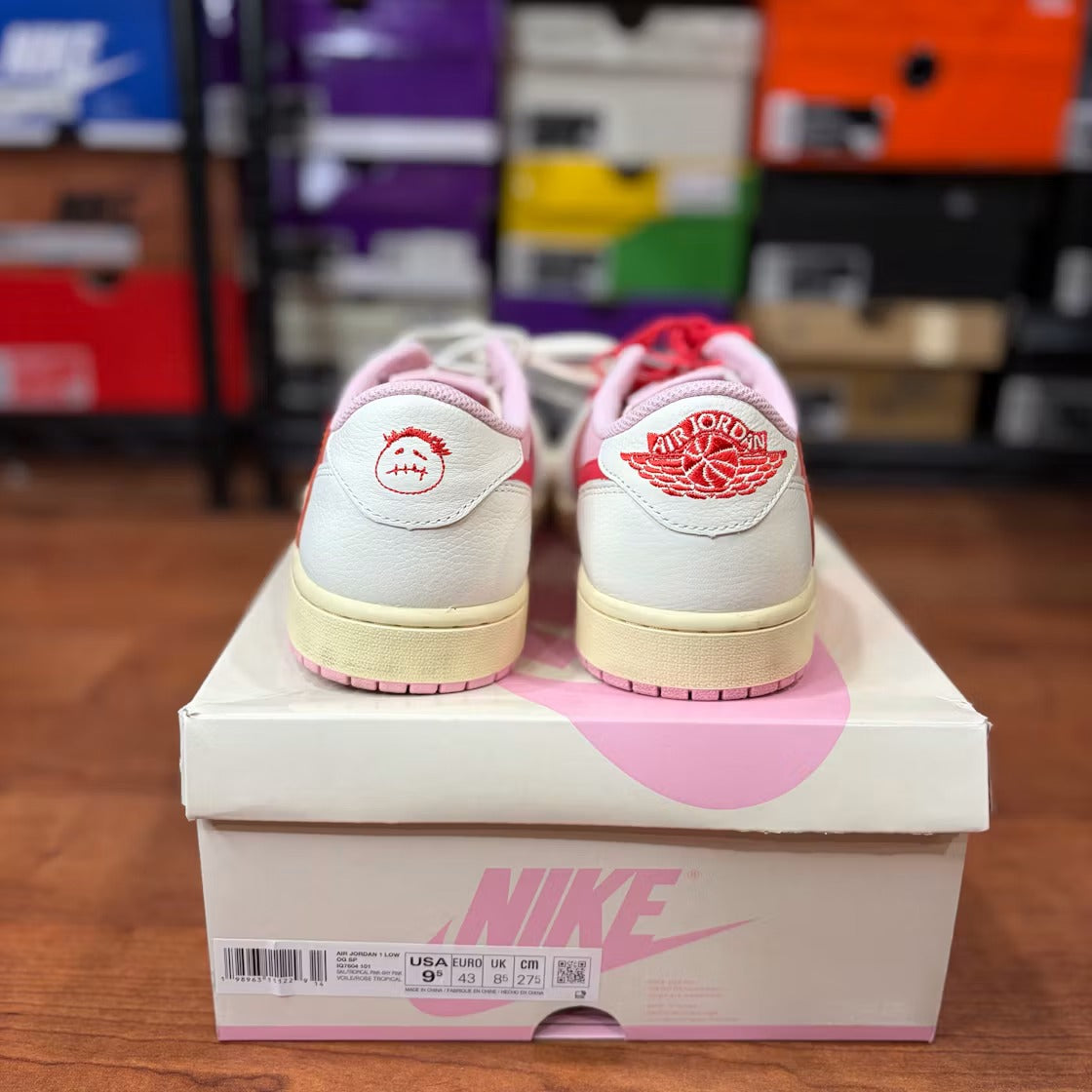 Air Jordan 1 Retro Low OG SP Travis Scott Sail Tropical Pink