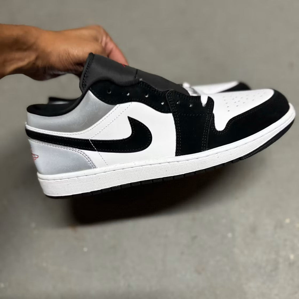 Air Jordan 1 Low SE White Fire Red Black Matte Silver