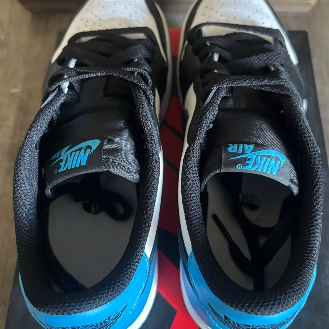 Air Jordan 1 Retro Low OG Black Dark Powder Blue (GS)