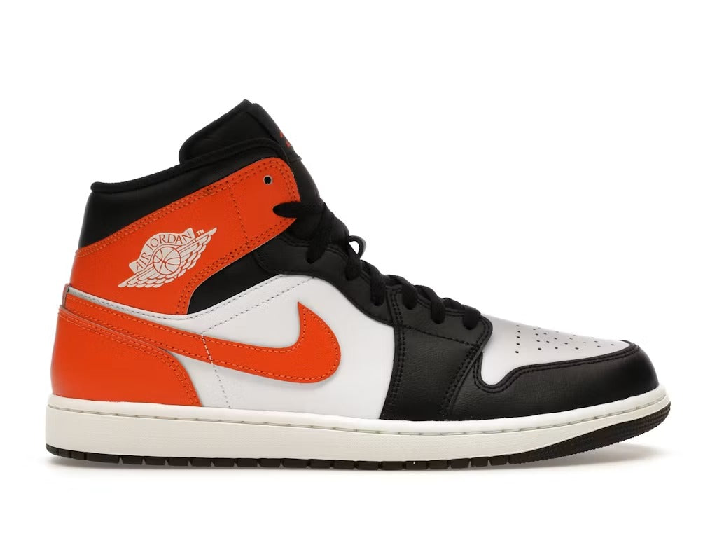 Air Jordan 1 Mid Black Toe Starfish