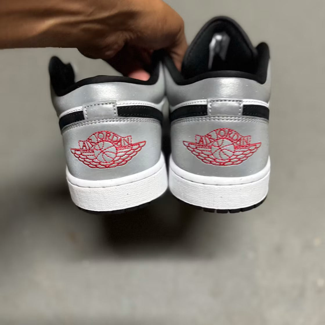Air Jordan 1 Low SE White Fire Red Black Matte Silver