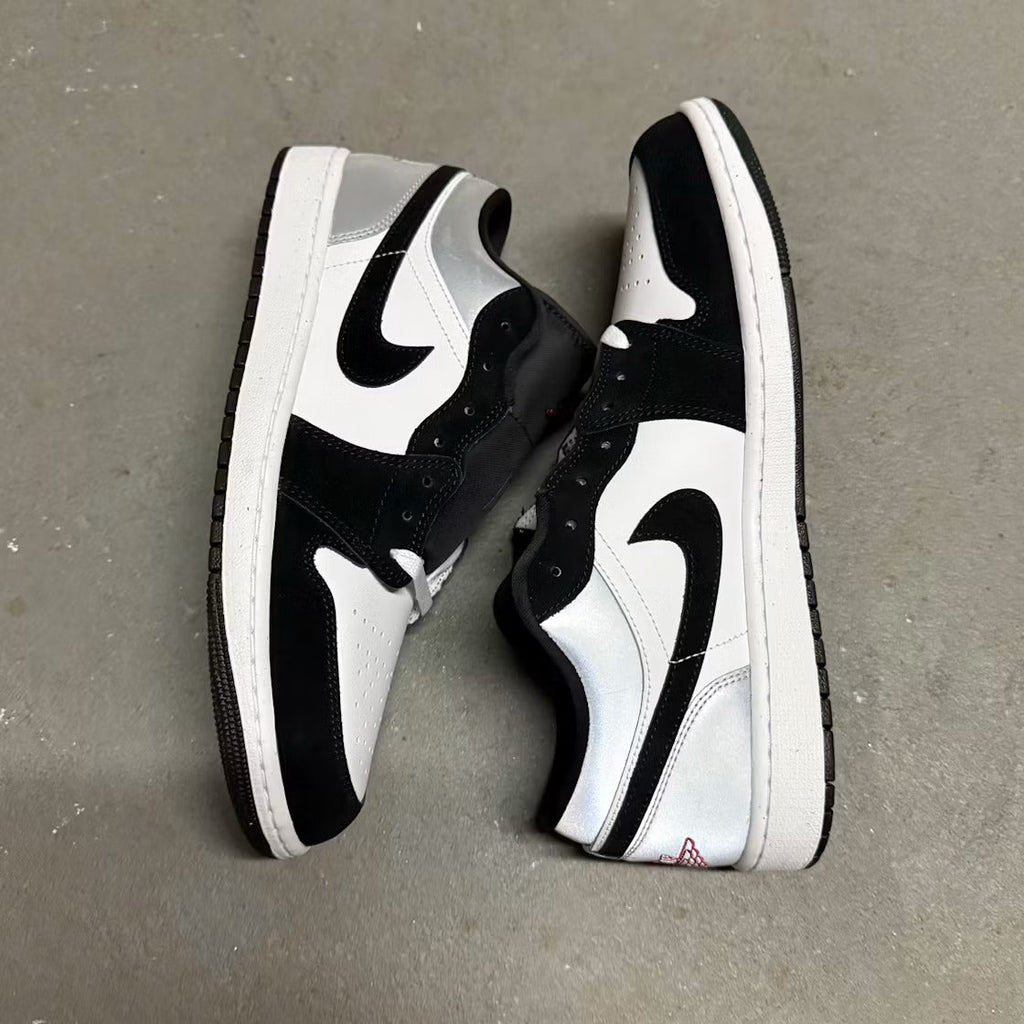 Air Jordan 1 Low SE White Fire Red Black Matte Silver