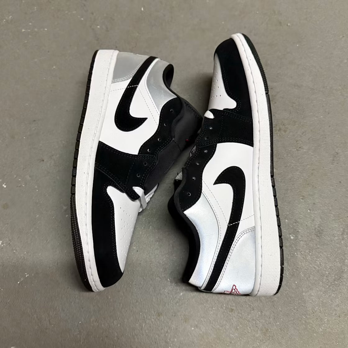 Air Jordan 1 Low SE White Fire Red Black Matte Silver