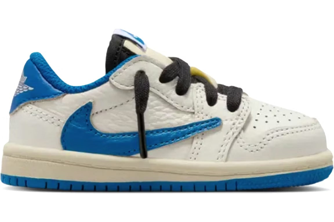 Air Jordan 1 Retro Low OG SP Fragment x Travis Scott Sail Military Blue (TD)