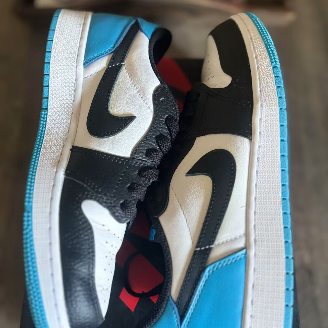Air Jordan 1 Retro Low OG Black Dark Powder Blue (GS)